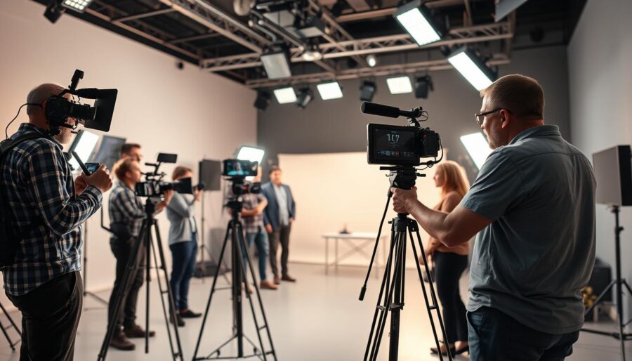 Zespół produkcyjny gotowy do realizacji filmu korporacyjnego