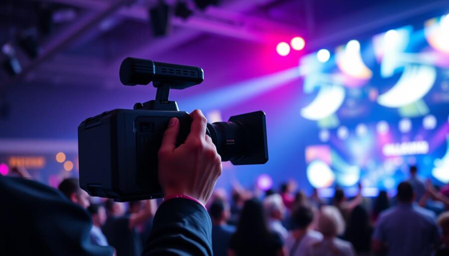 Generuj obraz profesjonalnego wideofilmowania eventów