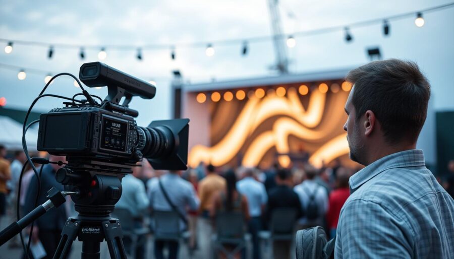 Generuj obrazek związany z produkcją filmów z wydarzeń biznesowych